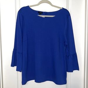 3/4 Bell sleeve royal blue top from Talbots.  NWT
